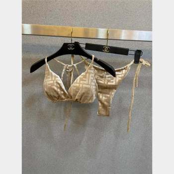 FENDI BEIGE VELVET BIKINI 2023 (shishang-230921-22)