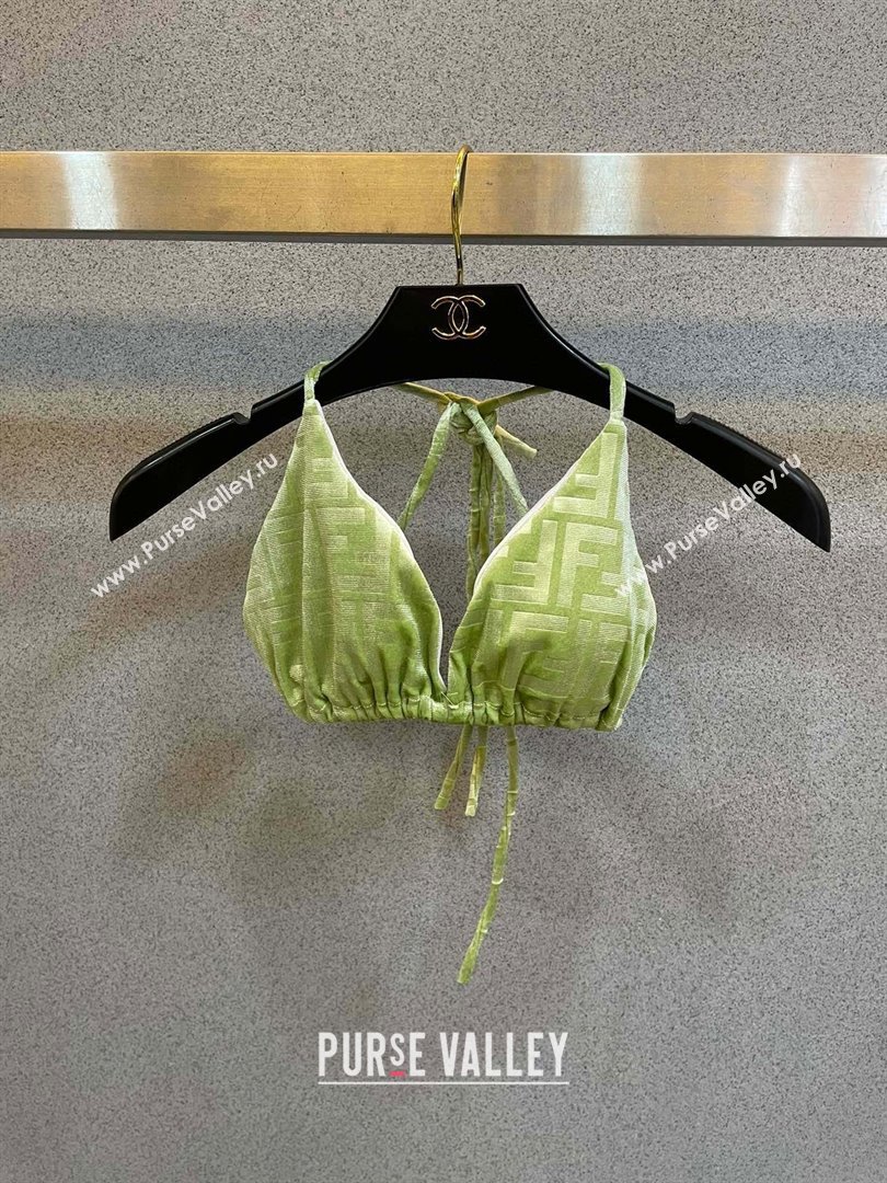 FENDI GREEN VELVET BIKINI 2023 (shishang-230921-21)