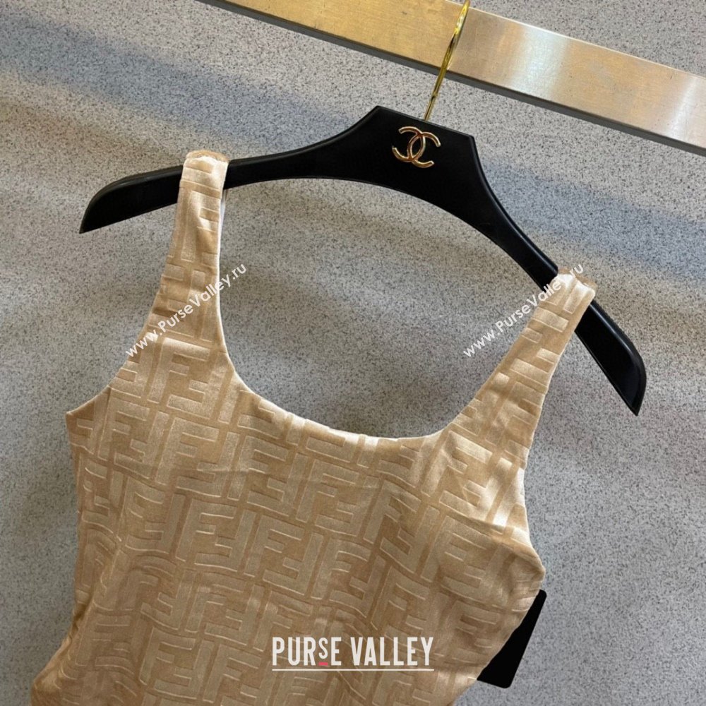 fendi beige velvet SWIMSUIT 2023 (shishang-230921-19)