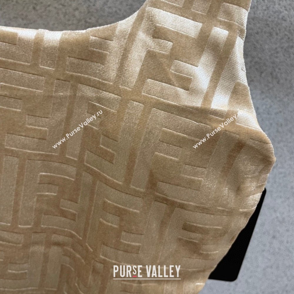 fendi beige velvet SWIMSUIT 2023 (shishang-230921-19)