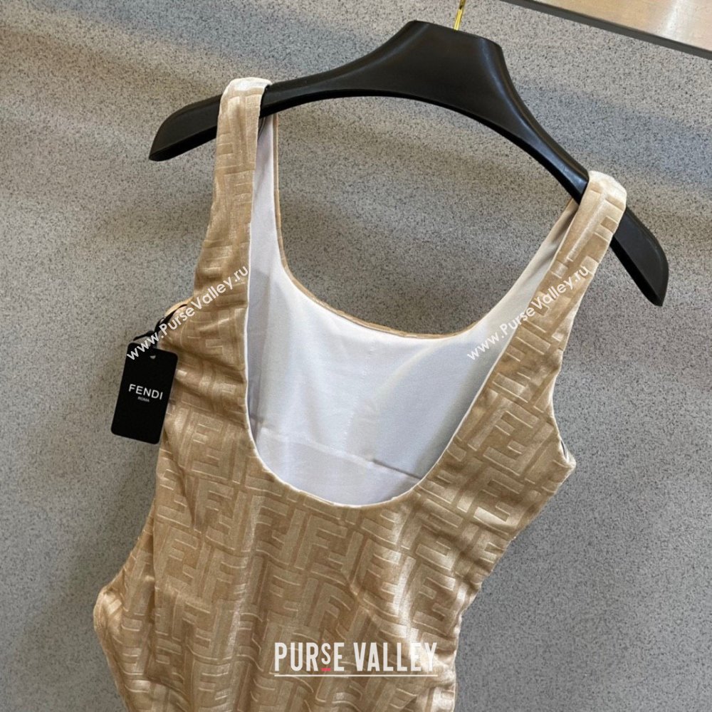 fendi beige velvet SWIMSUIT 2023 (shishang-230921-19)