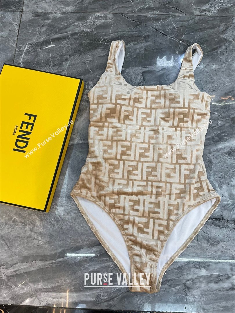 fendi beige velvet SWIMSUIT 2023 (shishang-230921-19)