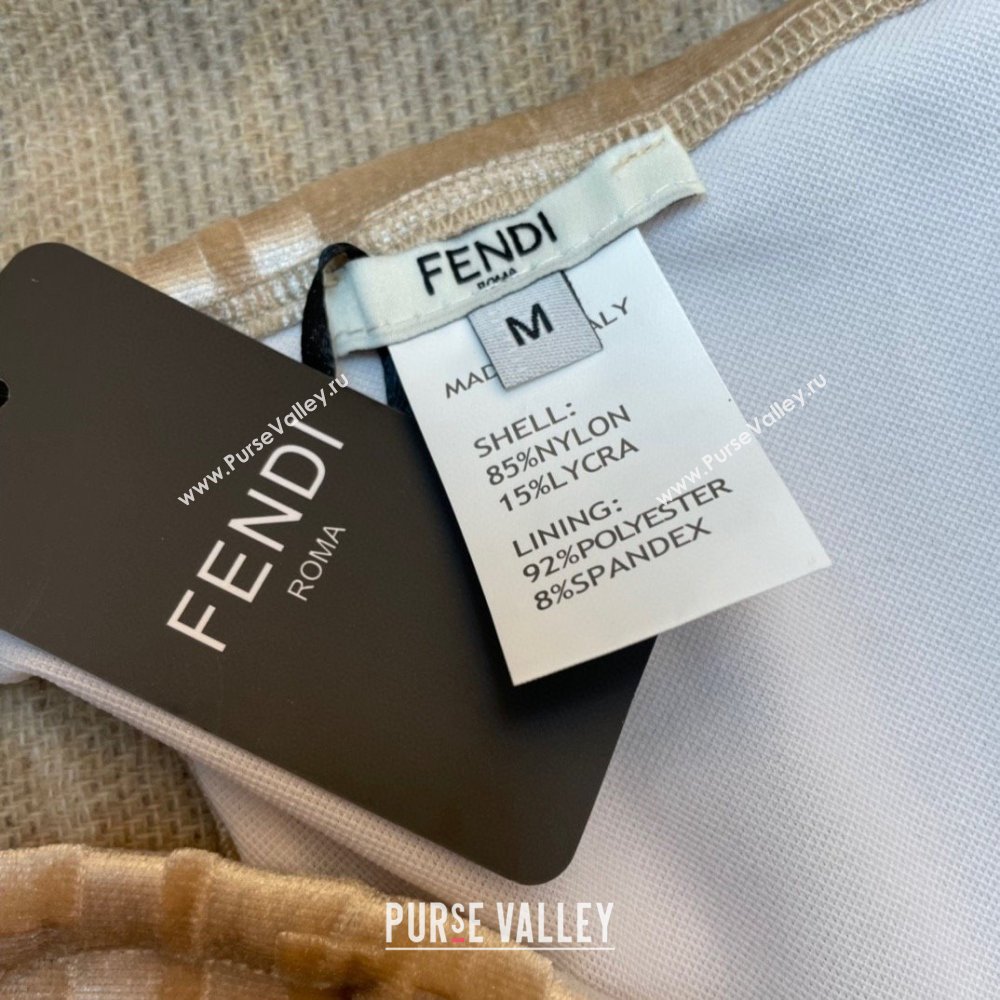 fendi beige velvet SWIMSUIT 2023 (shishang-230921-19)