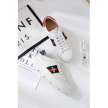 Gucci Web Bee Ace Platform 4.5cm Sneakers White 2021 (modeng-210305-01)