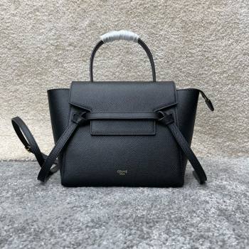 Celine Nano Belt bag in grained calfskin black 2024 (jiangxin-240422-28)