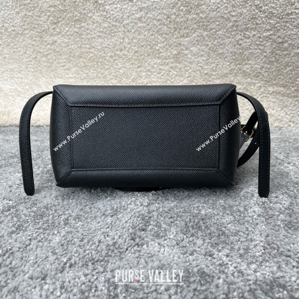 Celine Nano Belt bag in grained calfskin black 2024 (jiangxin-240422-28)