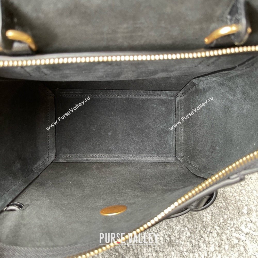 Celine Nano Belt bag in grained calfskin black 2024 (jiangxin-240422-28)