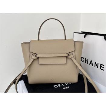 Celine Nano Belt bag in grained calfskin khaki 2024 (jiangxin-240422-17)