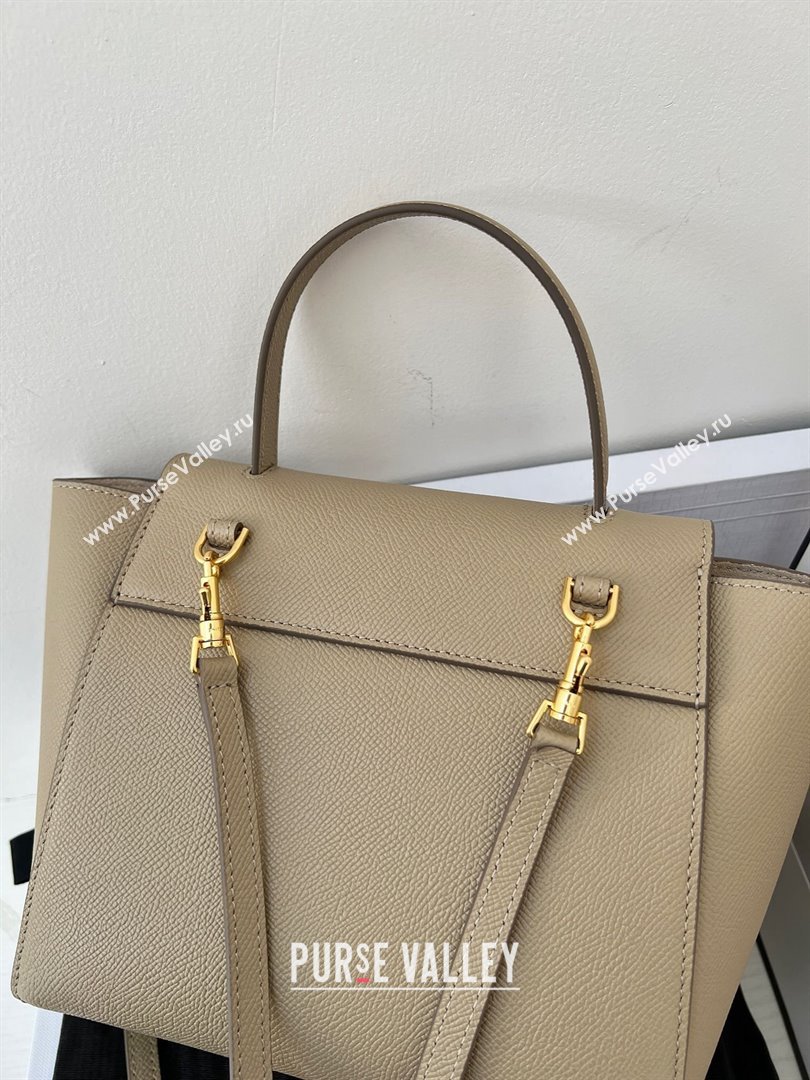 Celine Nano Belt bag in grained calfskin khaki 2024 (jiangxin-240422-17)