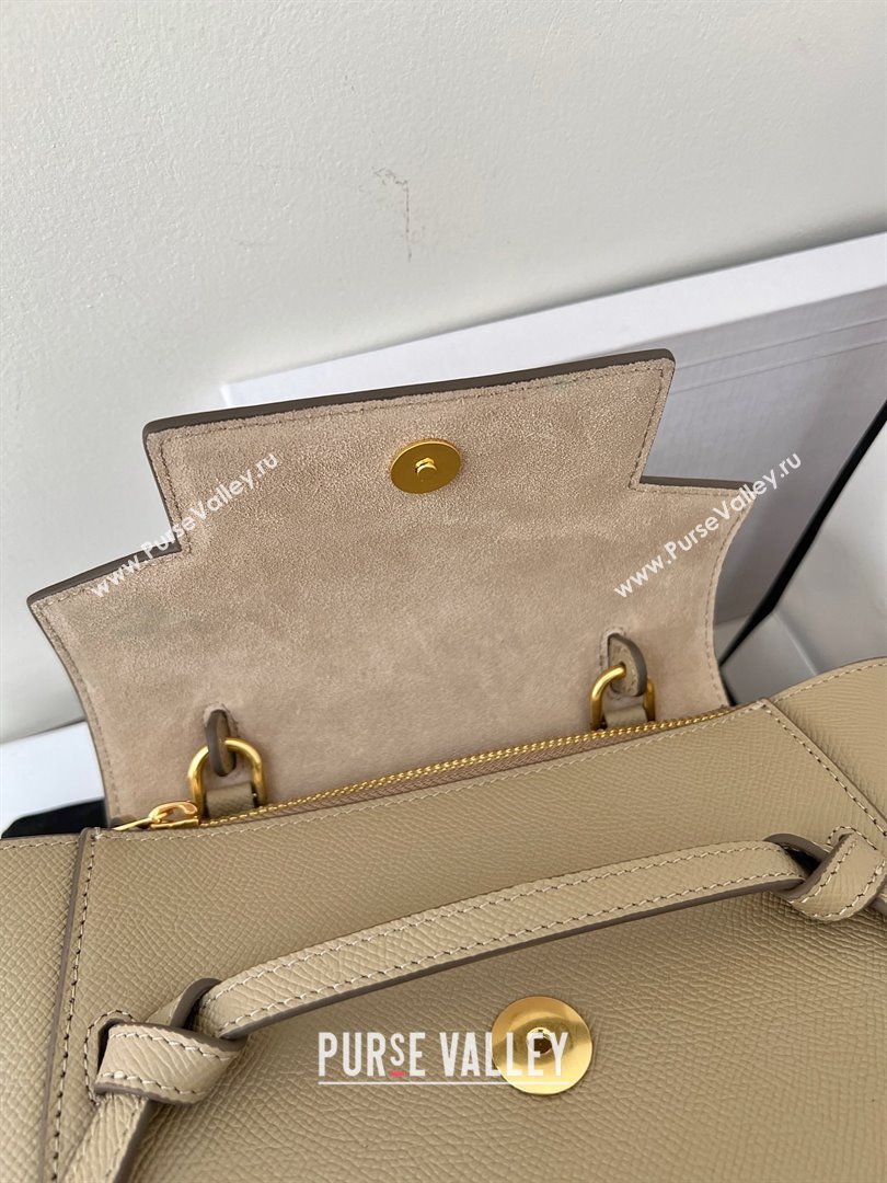 Celine Nano Belt bag in grained calfskin khaki 2024 (jiangxin-240422-17)