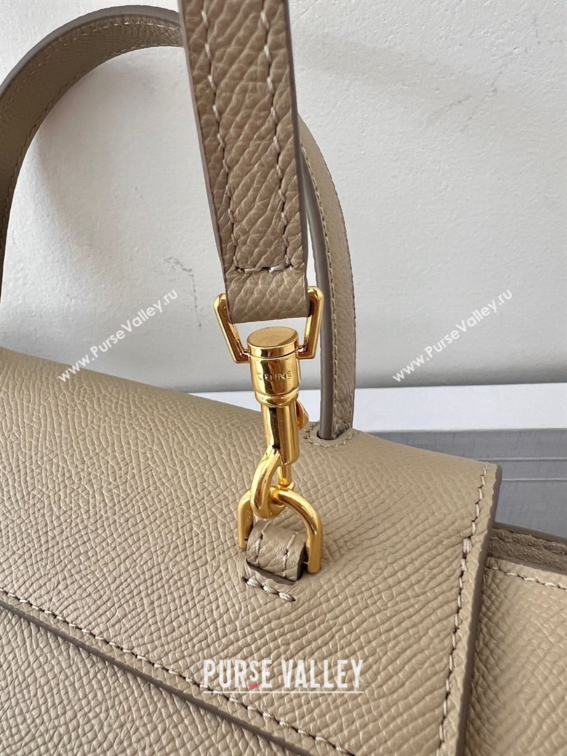 Celine Nano Belt bag in grained calfskin khaki 2024 (jiangxin-240422-17)