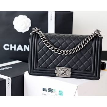 Chanel Medium Le Boy Bag In smooth Calfskin black With silver Hardware(Original Quality) (shunyang-231106-04)