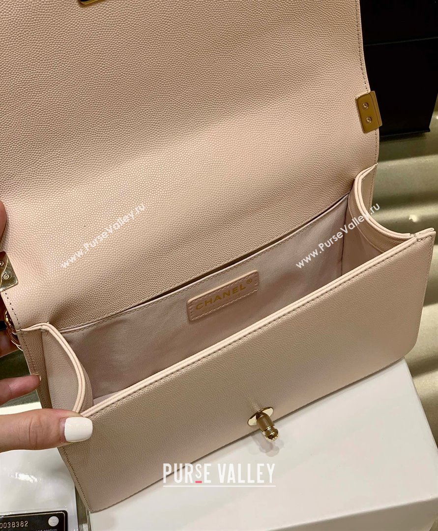 Chanel Medium Le Boy Bag In Caviar Leather pink With Gold Hardware(Original Quality) (shunyang-231106-05)