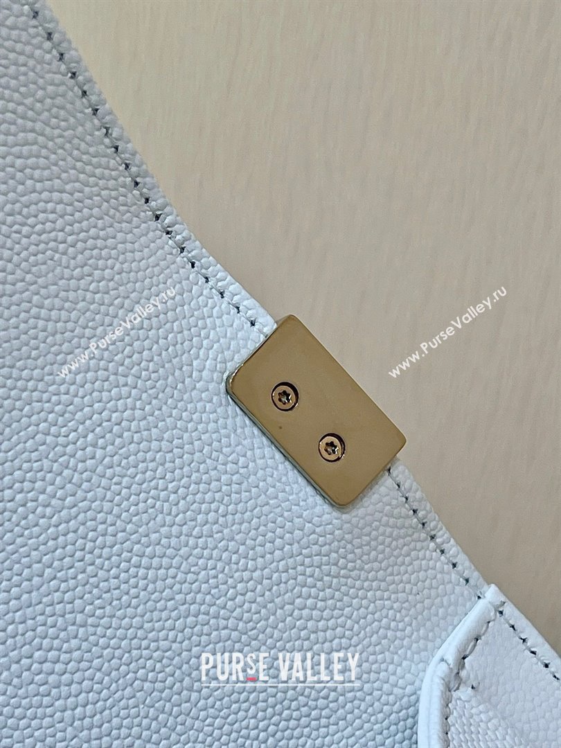 Chanel Medium Le Boy Bag In Caviar Leather white With silver Hardware(Original Quality) (shunyang-231106-06)