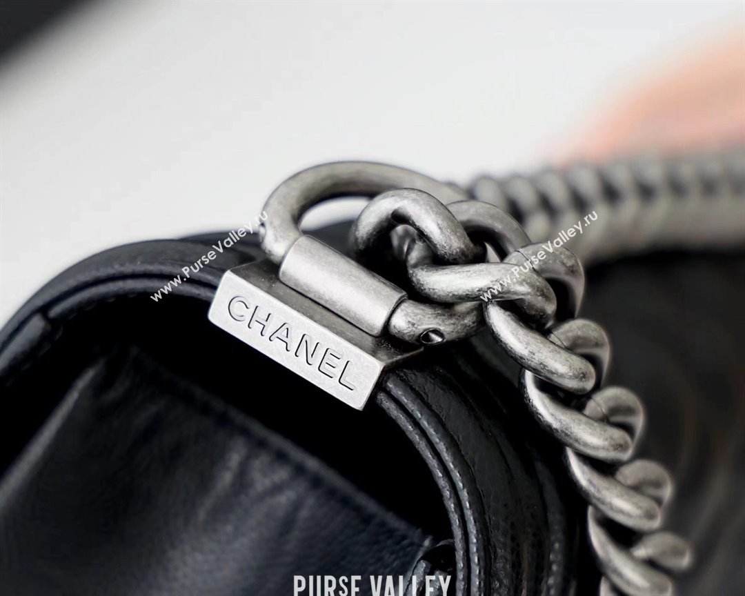 Chanel Medium Le Boy Bag In Caviar Leather black With silver Hardware(Original Quality) (shunyang-231106-02)