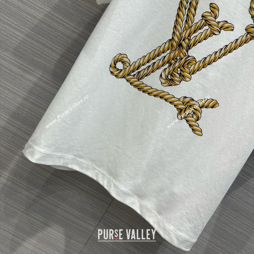 LOUIS VUITTON Nautical LV T-Shirt 1AFMZ4 WHITE 2024 (qiqi-240409-09)