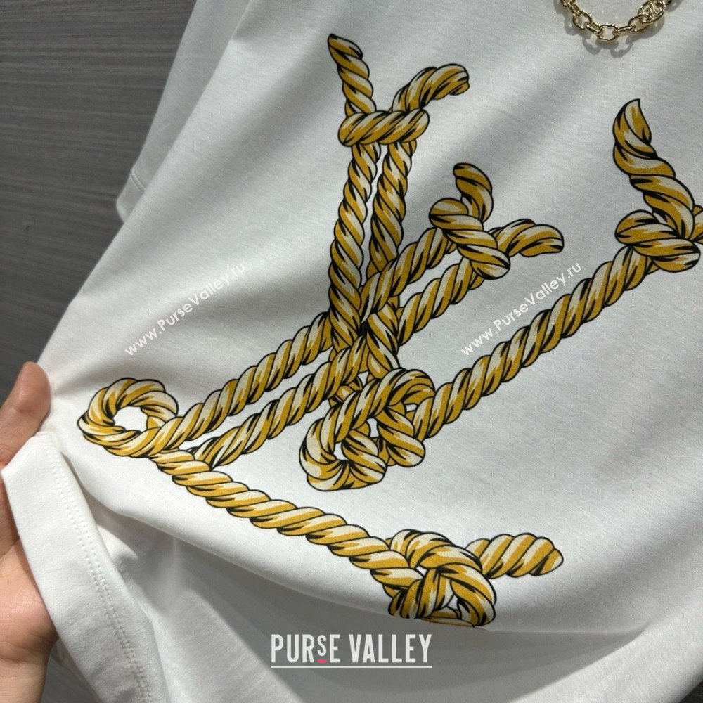 LOUIS VUITTON Nautical LV T-Shirt 1AFMZ4 WHITE 2024 (qiqi-240409-09)