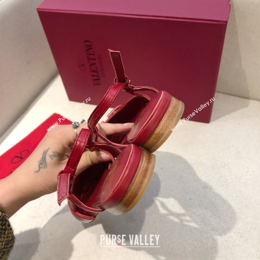 Valentino VLOGO Calfskin Slingback FLATS red 2020 (modeng-210305-18)