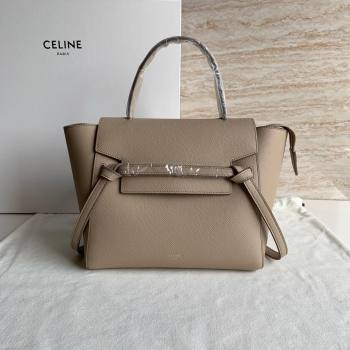 Celine MICRO Belt bag in grained calfskin KHAKI 2024 (jiangxin-240422-37)