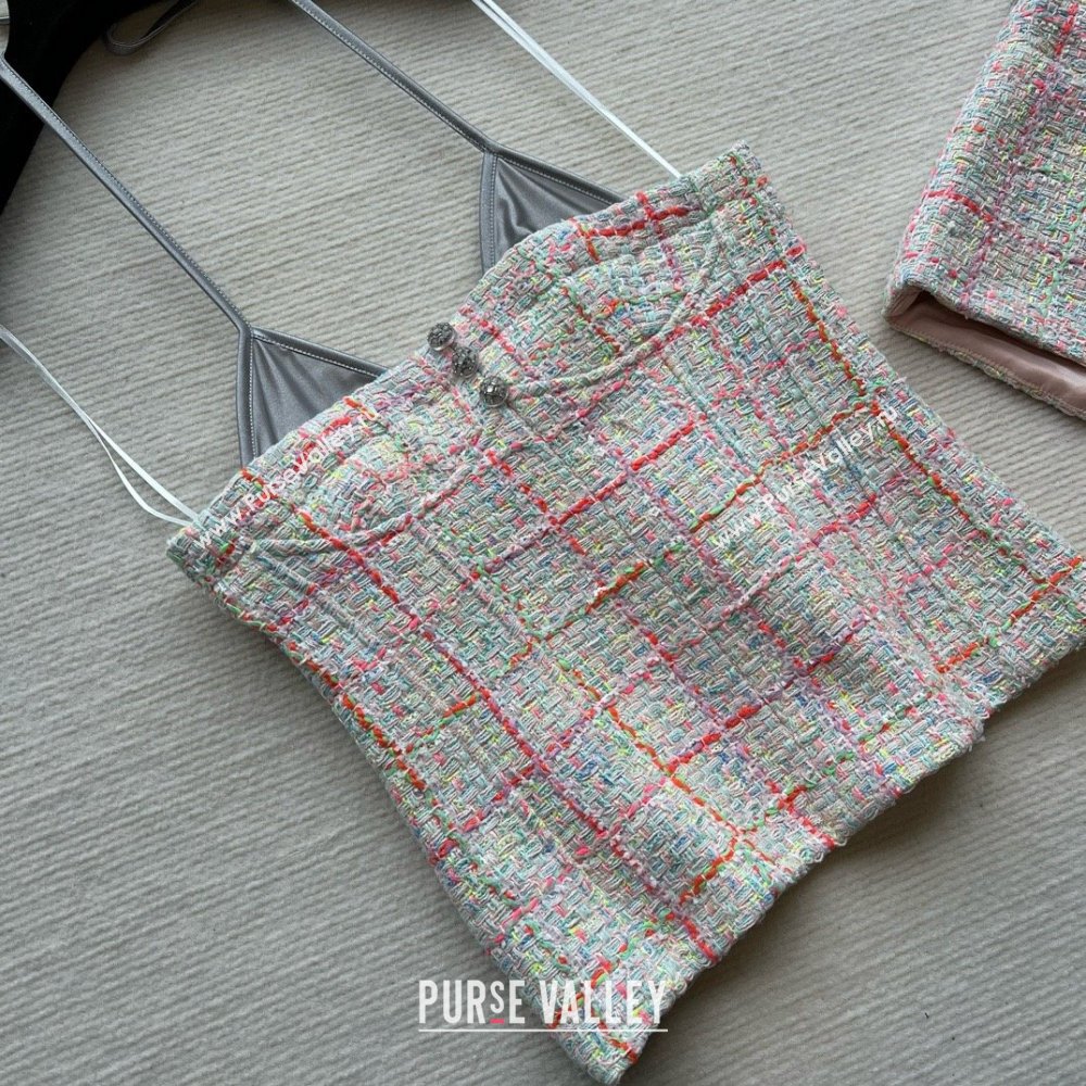 Chanel Cotton Tweed Iridescent Jersey Stretch Multicolor P76398 2024 (qiqi-240131-03)