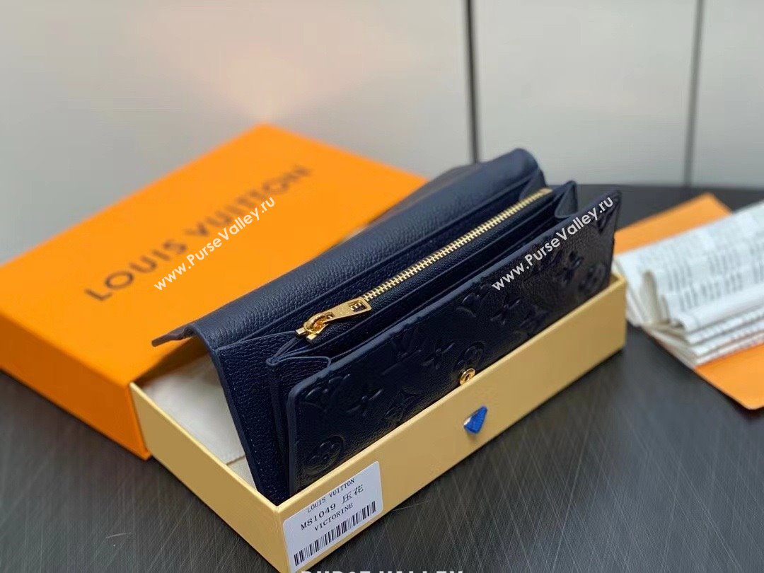 LOUIS VUITTON sarah Wallet M81049 navy blue 2024 (KIKI-240422-07)