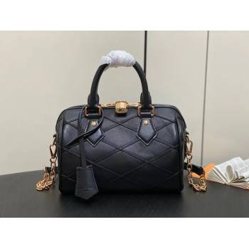 LOUIS VUITTON MALLETAGE LEATHER Speedy Bandoulière 20 M24261 black 2024 (kiki-240423-01)