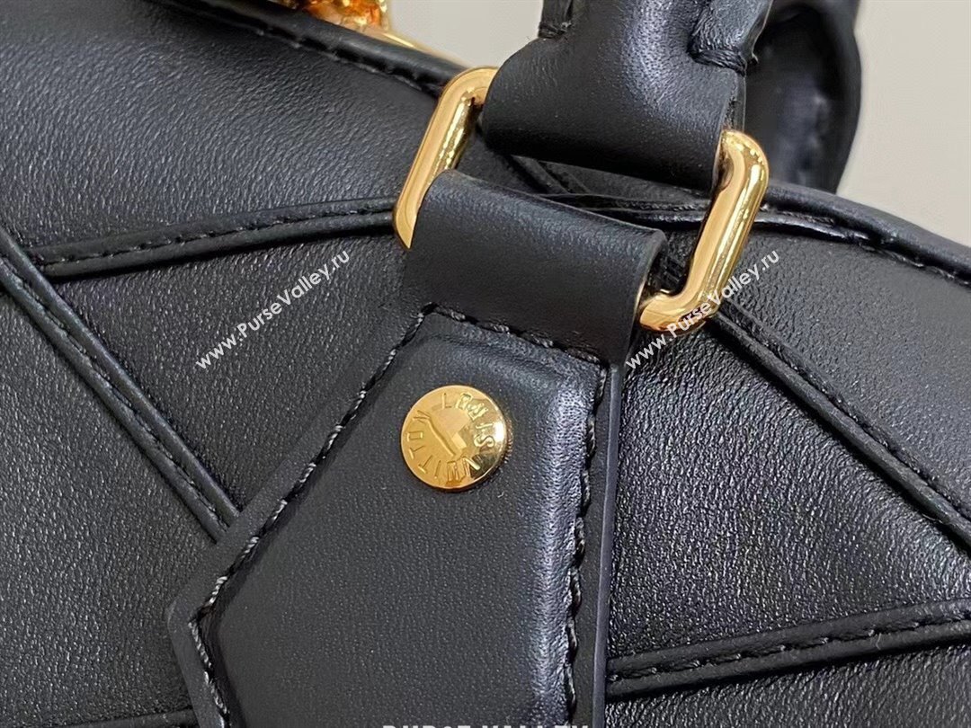 LOUIS VUITTON MALLETAGE LEATHER Speedy Bandoulière 20 M24261 black 2024 (kiki-240423-01)