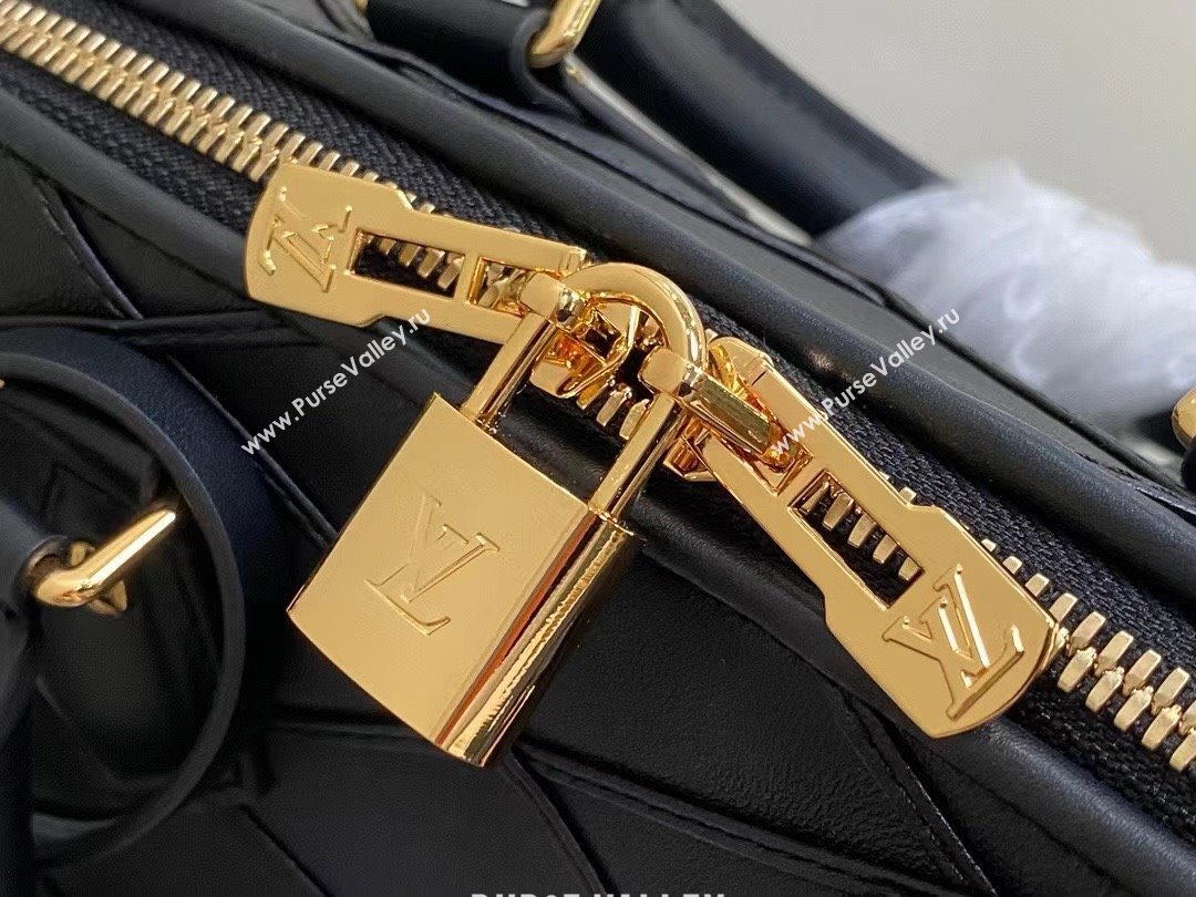 LOUIS VUITTON MALLETAGE LEATHER Speedy Bandoulière 20 M24261 black 2024 (kiki-240423-01)