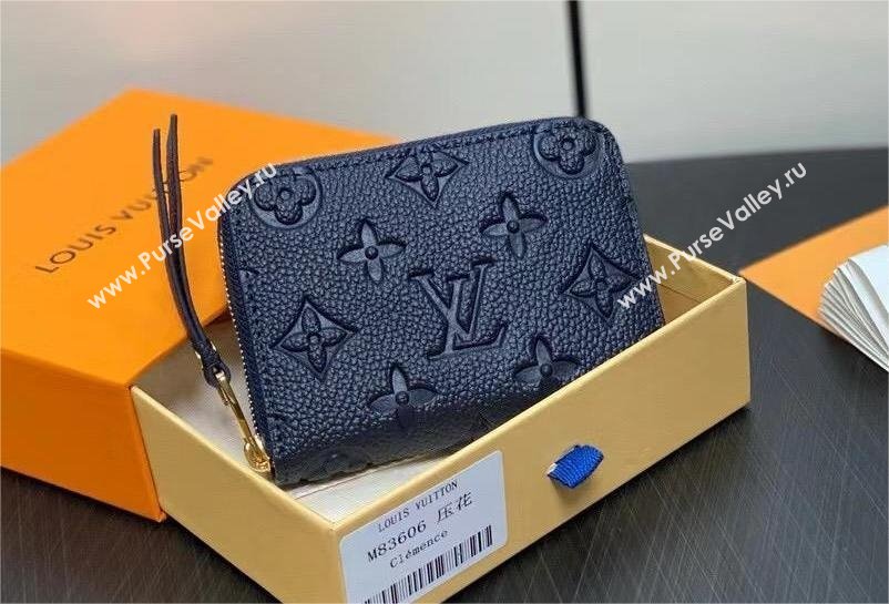 LOUIS VUITTON Zippy Coin Purse M83606 navy blue 2024 (KIKI-240422-11)