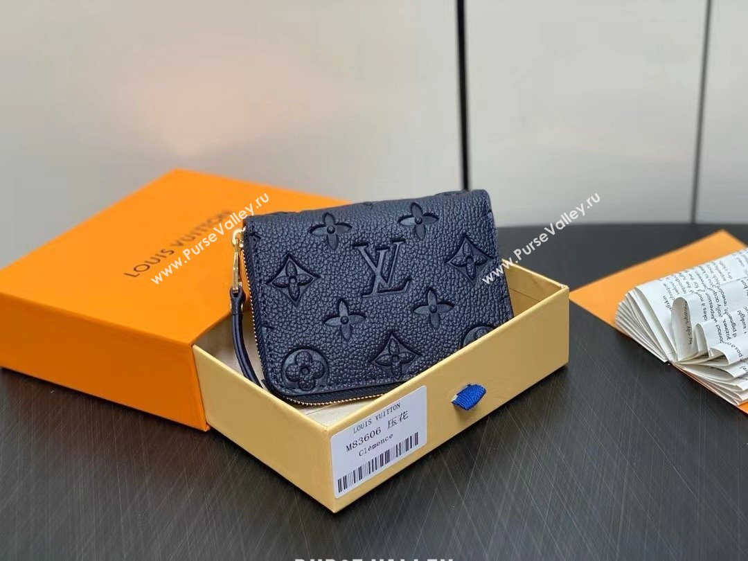 LOUIS VUITTON Zippy Coin Purse M83606 navy blue 2024 (KIKI-240422-11)