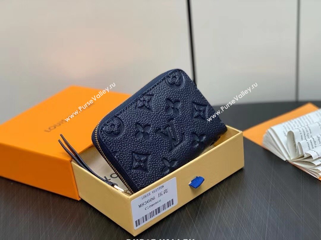 LOUIS VUITTON Zippy Coin Purse M83606 navy blue 2024 (KIKI-240422-11)