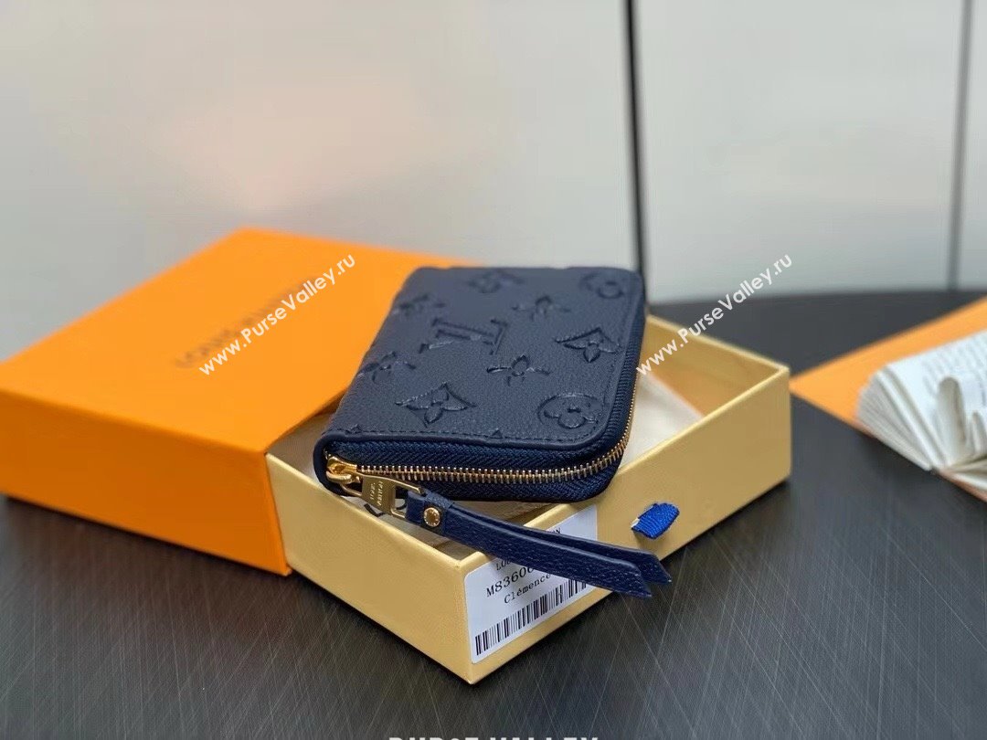 LOUIS VUITTON Zippy Coin Purse M83606 navy blue 2024 (KIKI-240422-11)