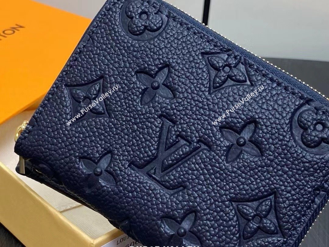 LOUIS VUITTON Zippy Coin Purse M83606 navy blue 2024 (KIKI-240422-11)