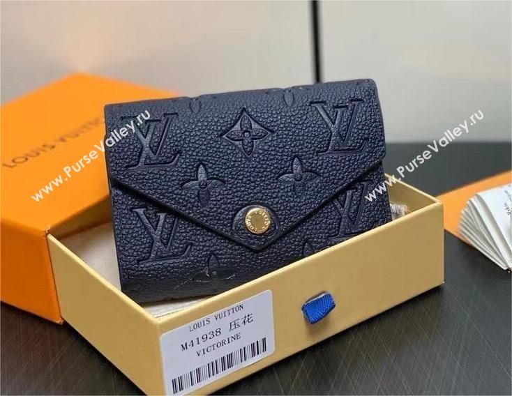 LOUIS VUITTON Victorine Wallet M41938 navy blue 2024 (KIKI-240422-10)