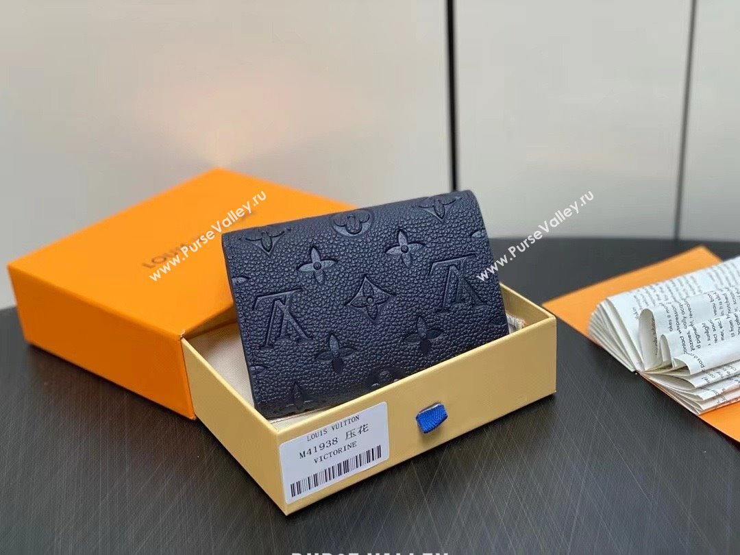 LOUIS VUITTON Victorine Wallet M41938 navy blue 2024 (KIKI-240422-10)