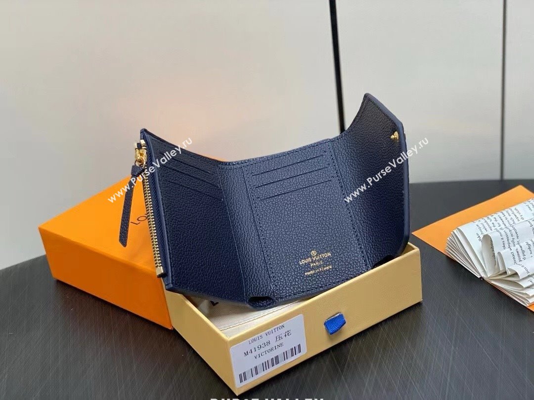 LOUIS VUITTON Victorine Wallet M41938 navy blue 2024 (KIKI-240422-10)