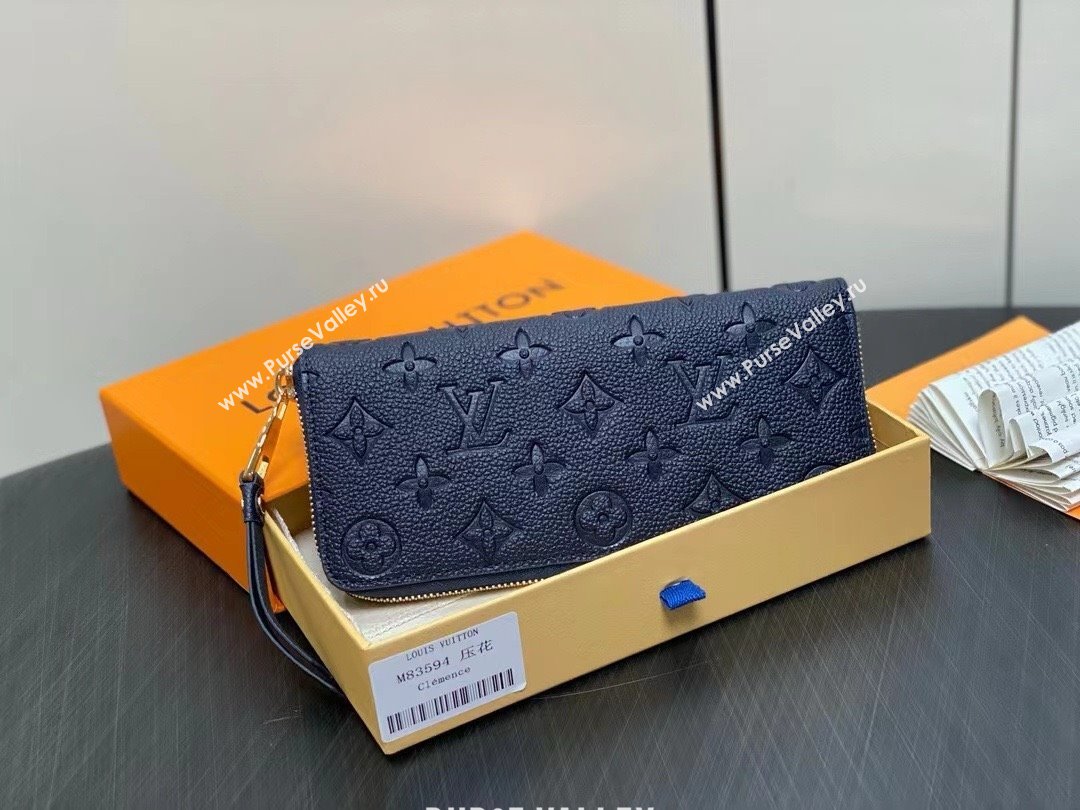 LOUIS VUITTON clemence Wallet M83594 navy blue 2024 (KIKI-240422-08)