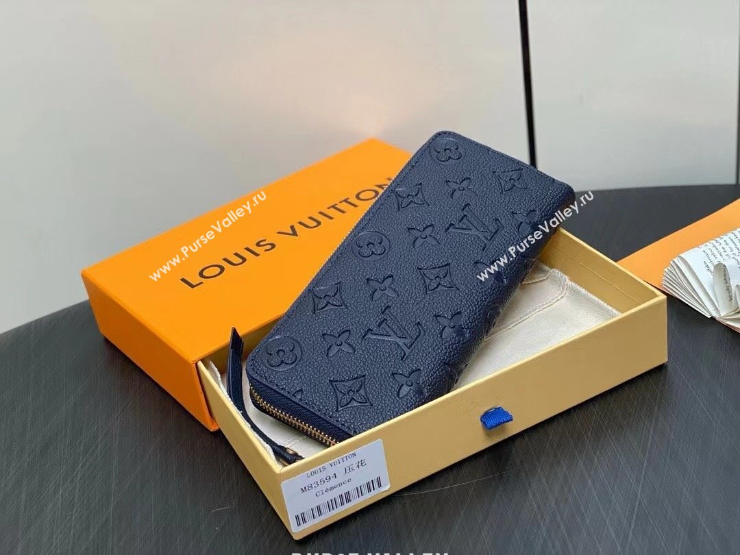 LOUIS VUITTON clemence Wallet M83594 navy blue 2024 (KIKI-240422-08)