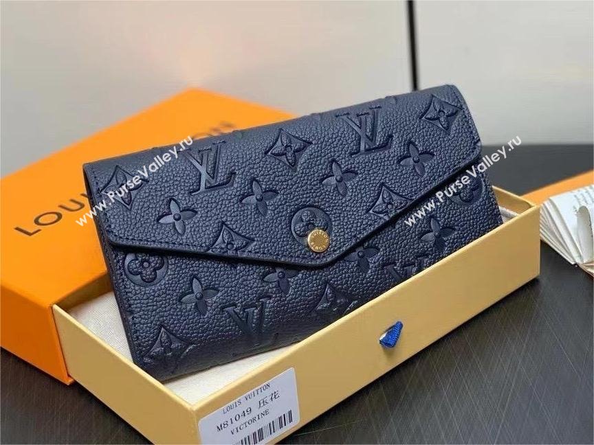 LOUIS VUITTON sarah Wallet M81049 navy blue 2024 (KIKI-240422-07)