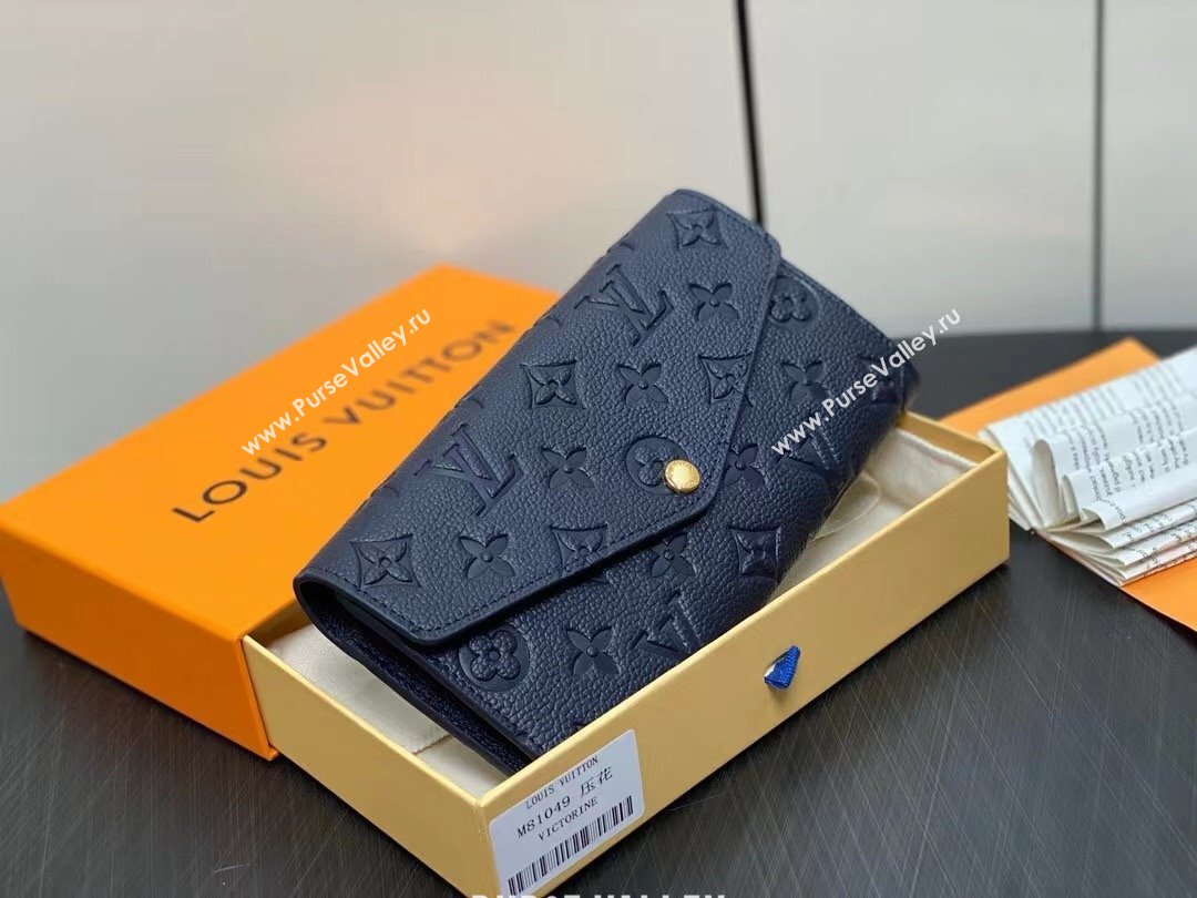 LOUIS VUITTON sarah Wallet M81049 navy blue 2024 (KIKI-240422-07)