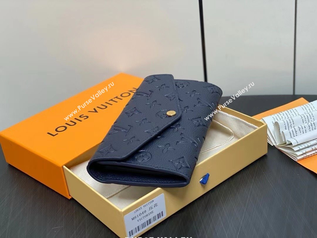 LOUIS VUITTON sarah Wallet M81049 navy blue 2024 (KIKI-240422-07)