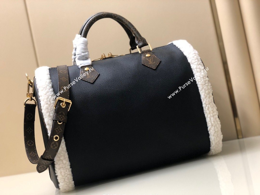 Louis Vuitton Speedy Bandouliere 30 Bag M56966 Black 2020 (KIKI-9648)