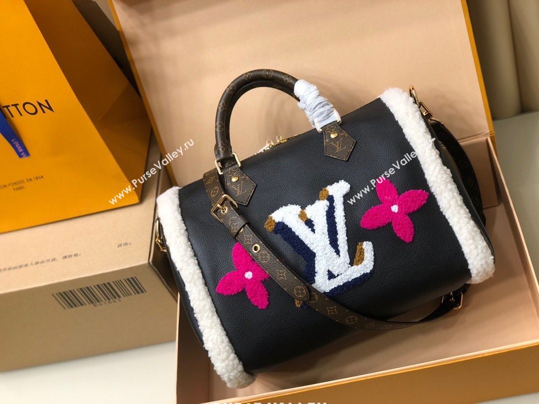 Louis Vuitton Speedy Bandouliere 30 Bag M56966 Black 2020 (KIKI-9648)