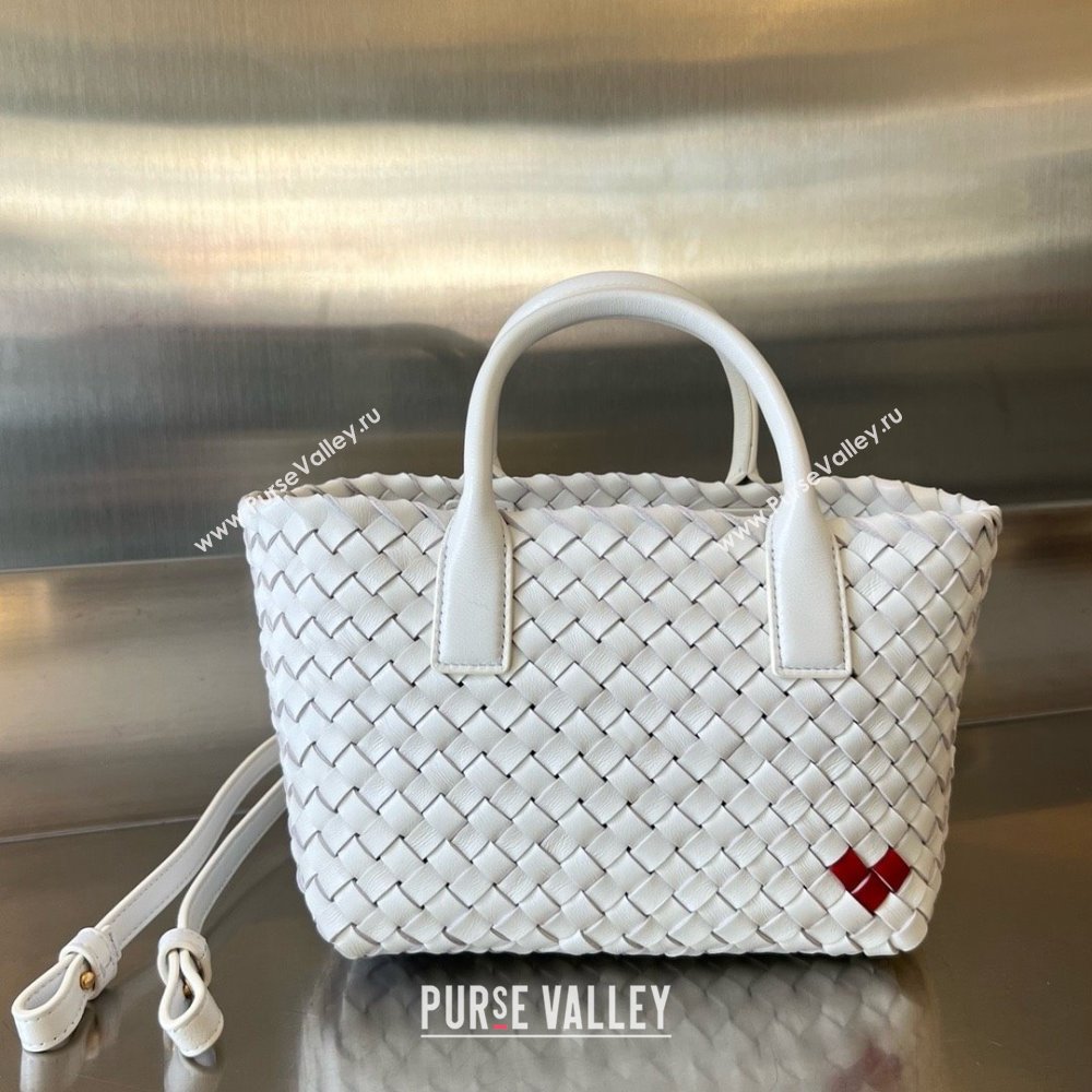 bottega veneta mini cabat bag White / Vernis 2024 (misu-240202-02)