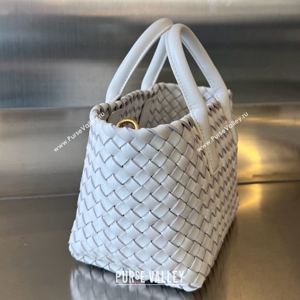 bottega veneta mini cabat bag White / Vernis 2024 (misu-240202-02)