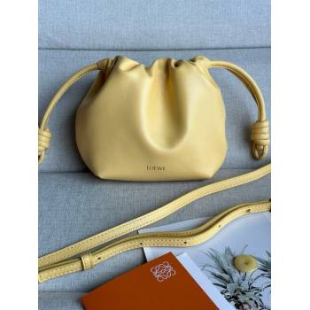 loewe Mini flamenco purse in nappa leather yellow 2024 (xinyidai-240202-04)