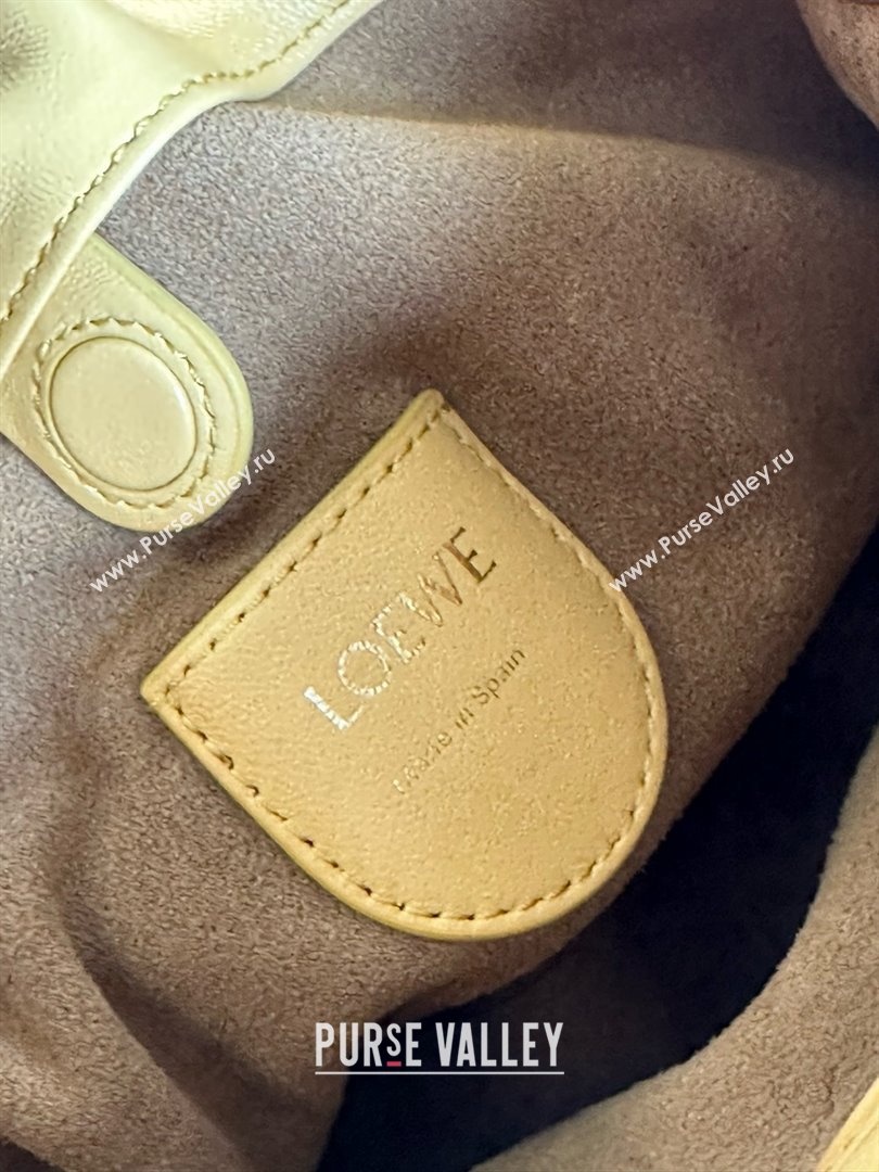 loewe Mini flamenco purse in nappa leather yellow 2024 (xinyidai-240202-04)