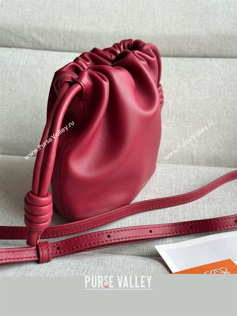 loewe Mini flamenco purse in nappa leather red 2024 (xinyidai-240202-05)