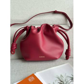 loewe Mini flamenco purse in nappa leather red 2024 (xinyidai-240202-05)
