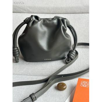 loewe Mini flamenco purse in nappa leather black 2024 (xinyidai-240202-07)